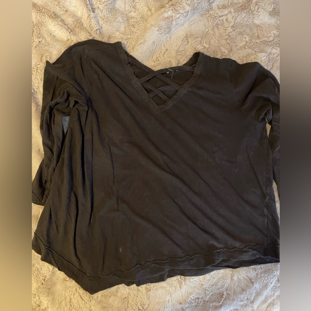 Three Bird Nest Asymmetrical Tunic Top